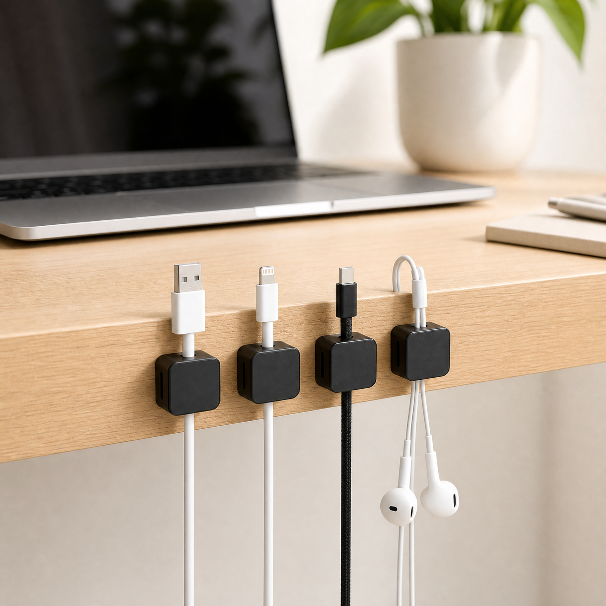 MAGNETIC CABLE ORGANIZER CLIPS  3 pieces